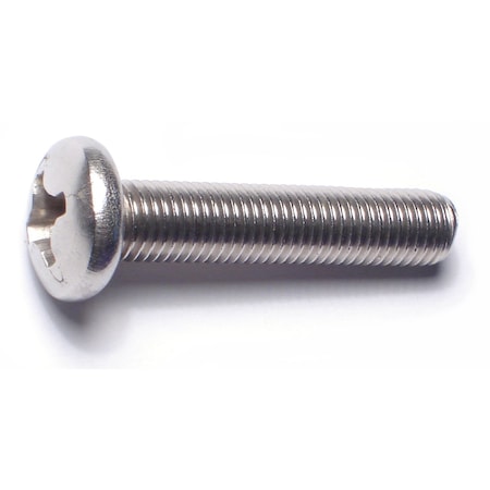 Midwest Fastener 5/16"-24 x 1-1/2 in Phillips Pan Machine Screw, Plain 18-8 Stainless Steel, 5 PK 79051